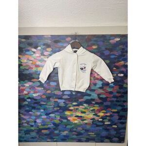 Vintage toddler Circus Las Vegas Clown Hoodie Sun Triangle White Snap Front L